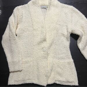 Vintage Neil Manson Cream Bouclé Cardigan Sweater
